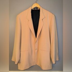 Joe Bananas Silk Oversized Blazer Jacket - Tan/Camel - Size M MSRP $2800